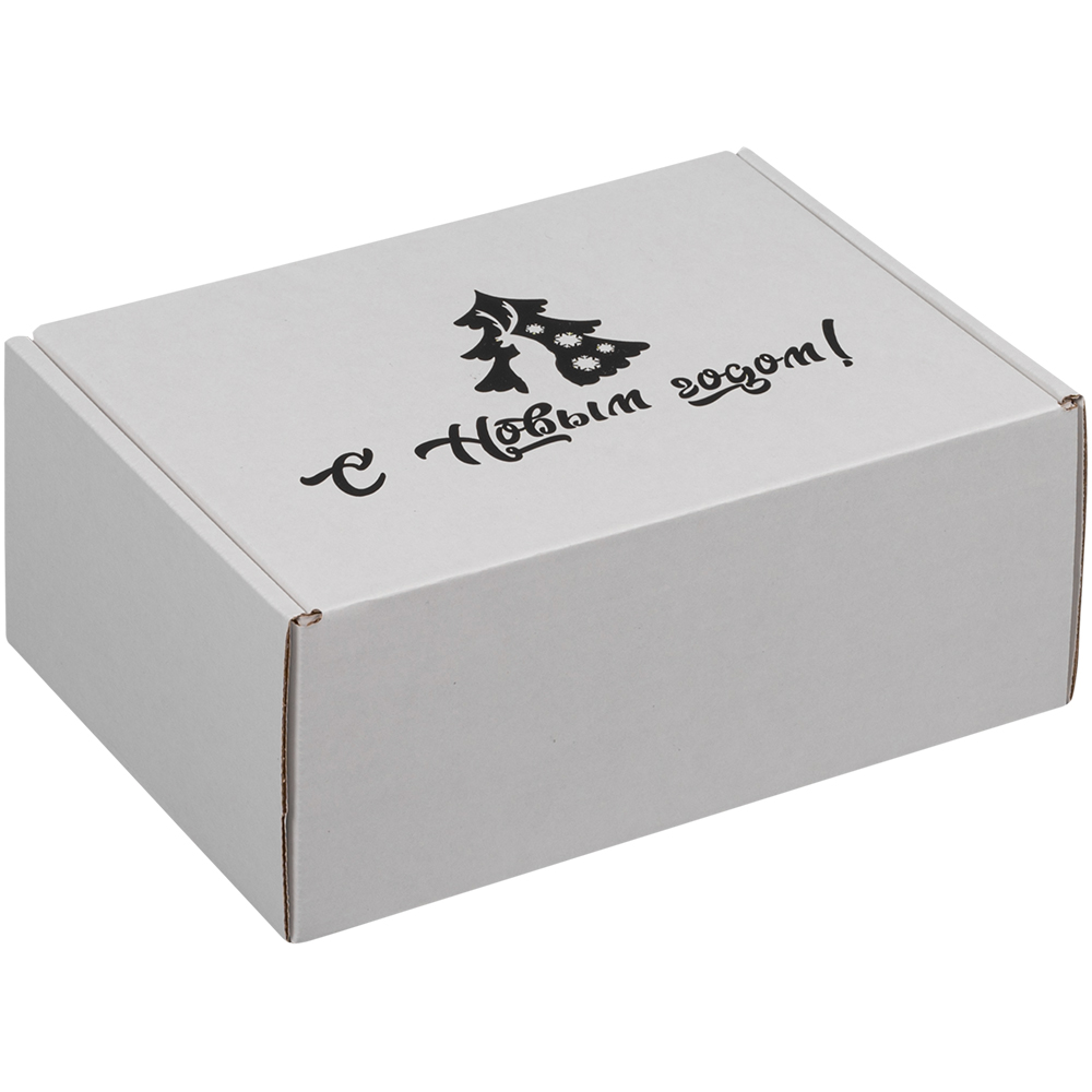 Подарочная коробка «С Новым годом!», белая, 210*150*90 мм Подарочная коробка «С Новым годом!», белая, 210*150*90 мм