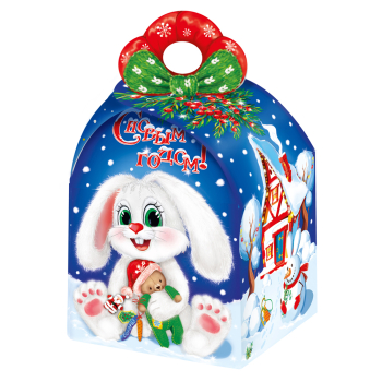 Коробка для конфет «Белый заяц» ХЭ, 1.5 кг, 150*150*220/290 мм, 140 шт.