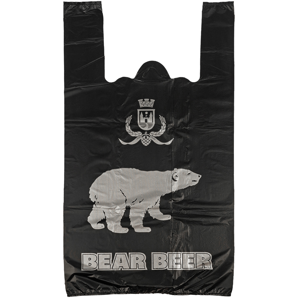 Пакет майка ПНД «Белый Медведь» чёрный, 30+16*58см, 15 мкм, 100шт. Пакет майка ПНД «Белый Медведь» чёрный, 30+16*58см, 15 мкм, 100шт.