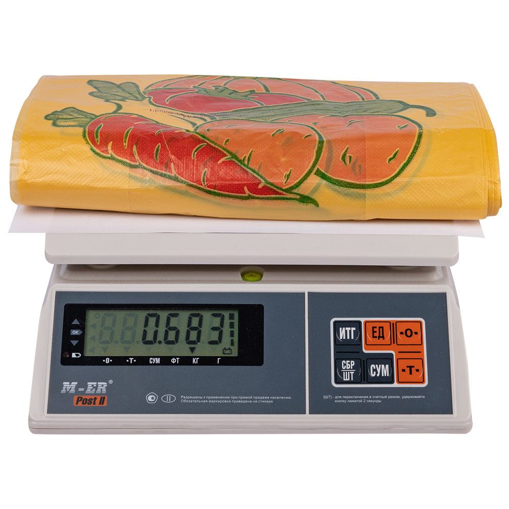 Пакет майка ПНД «Овощи» желтый, 30+16*55см, 25 мкм, 100шт. Пакет майка ПНД «Овощи» желтый, 30+16*55см, 25 мкм, 100шт.