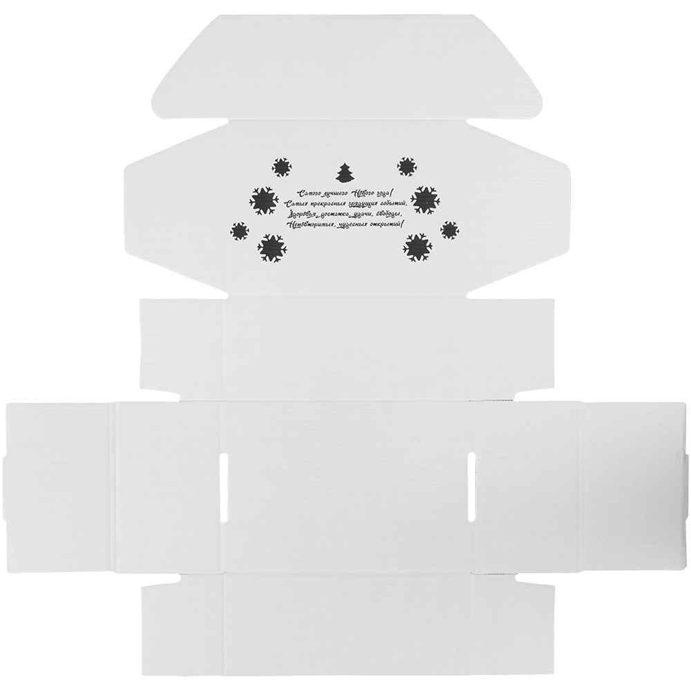 Подарочная коробка «С Новым годом!», белая, 210*150*90 мм Подарочная коробка «С Новым годом!», белая, 210*150*90 мм