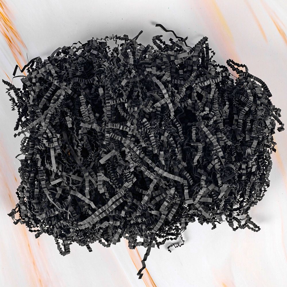 Бумажный наполнитель «Чёрная материя», цветная бумага, чёрный, 1 кг Бумажный наполнитель «Чёрная материя», цветная бумага, чёрный, 1 кг