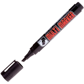 Маркер перманентный Crown «Multi Marker Chisel», черный, 5 мм