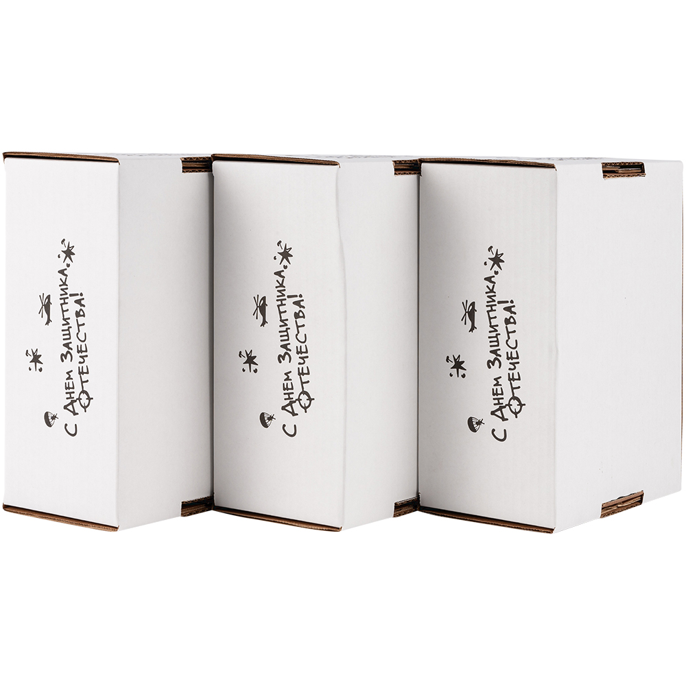 Подарочная коробка «С 23 Февраля! - Моему защитнику», беленая, 216*175*106 мм Подарочная коробка «С 23 Февраля! - Моему защитнику», беленая, 216*175*106 мм