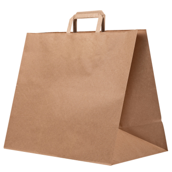 Крафт пакет с плоской ручкой, 90 г/м², 44.5*18*35 см