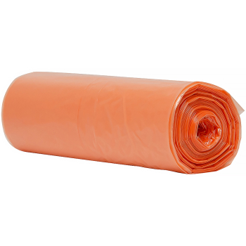 Полиэтиленовые пакеты ПСД 540 литров (оранжевые), 90*230 см, 50 мкм, 10 шт./рулон