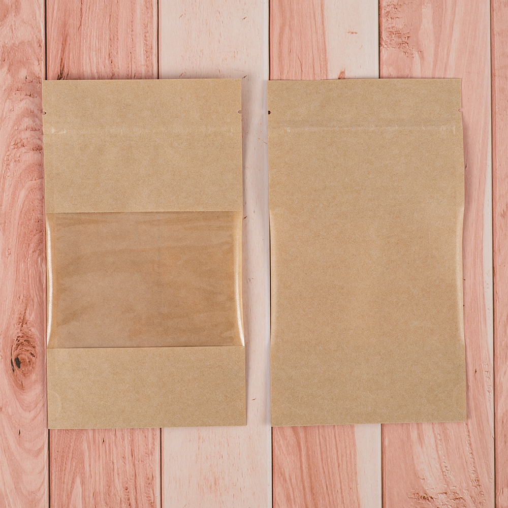 Крафт дой-пак с zip lock, прямоугольное окно 7-10 см, 10.5*3.5*18.5 см, 50 шт. Крафт дой-пак с zip lock, прямоугольное окно 7-10 см, 10.5*3.5*18.5 см, 50 шт.