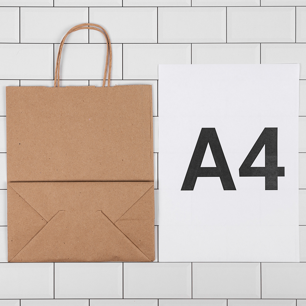 Крафт пакет с крученой ручкой, 70 г/м², 22*12*25 см Крафт пакет с крученой ручкой, 70 г/м², 22*12*25 см