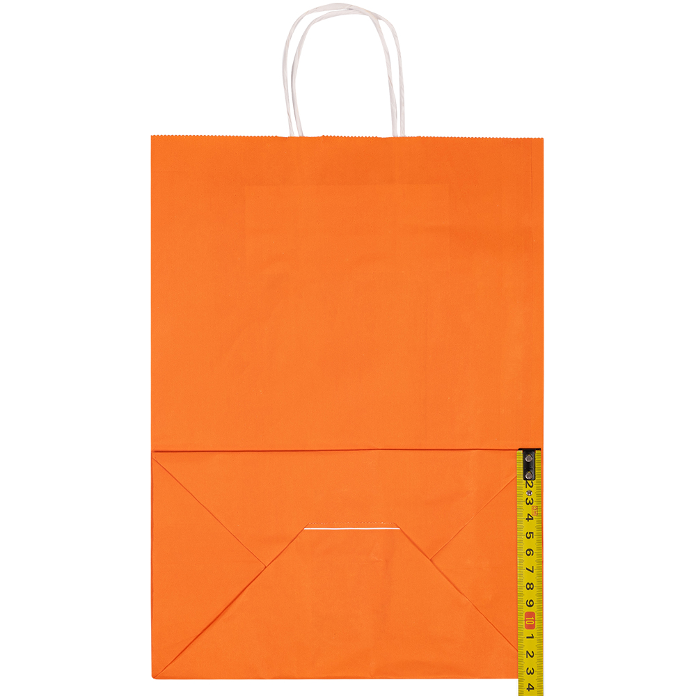 Крафт пакет с крученой ручкой «Оранжевый», 80 г/м², 25*11*32 см Крафт пакет с крученой ручкой «Оранжевый», 80 г/м², 25*11*32 см