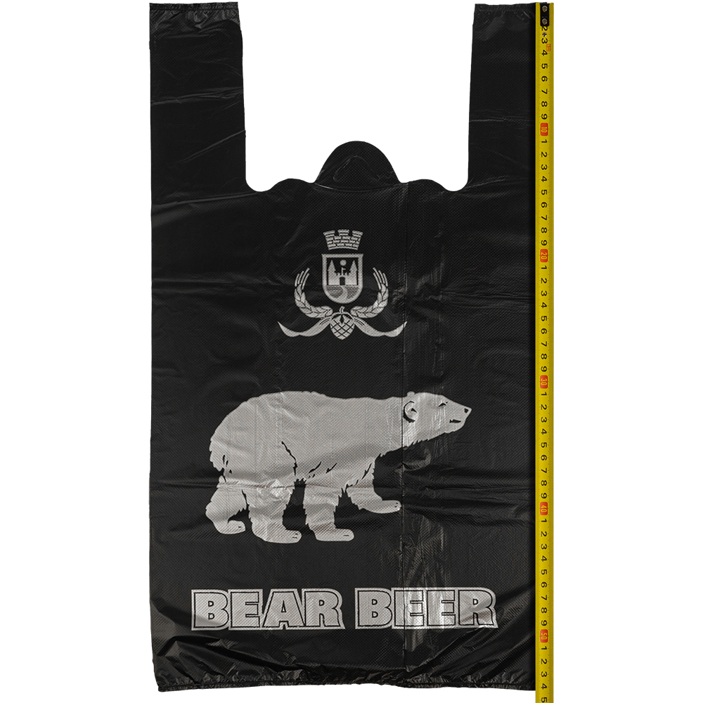 Пакет майка ПНД «Белый Медведь» чёрный, 30+16*58см, 15 мкм, 100шт. Пакет майка ПНД «Белый Медведь» чёрный, 30+16*58см, 15 мкм, 100шт.