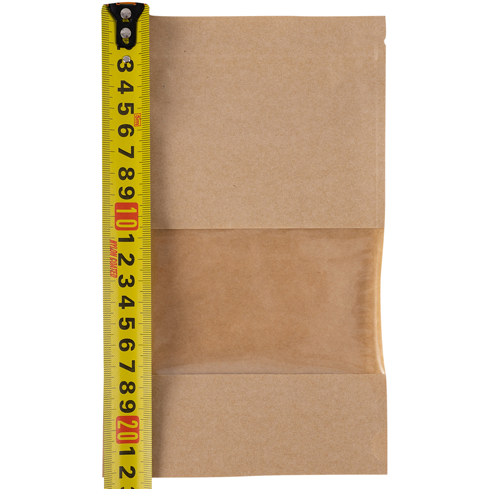 Крафт дой-пак с zip lock, прямоугольное окно 7 см, 13.5*4*22.5 см, 50 шт. Крафт дой-пак с zip lock, прямоугольное окно 7 см, 13.5*4*22.5 см, 50 шт.