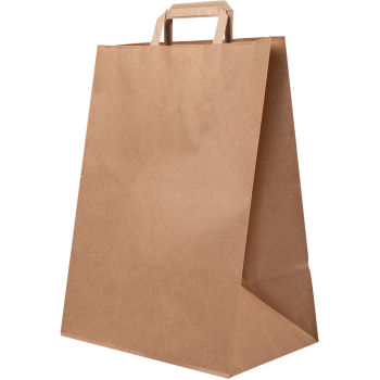 Крафт пакет с плоской ручкой, 70 г/м², 35*15*45 см