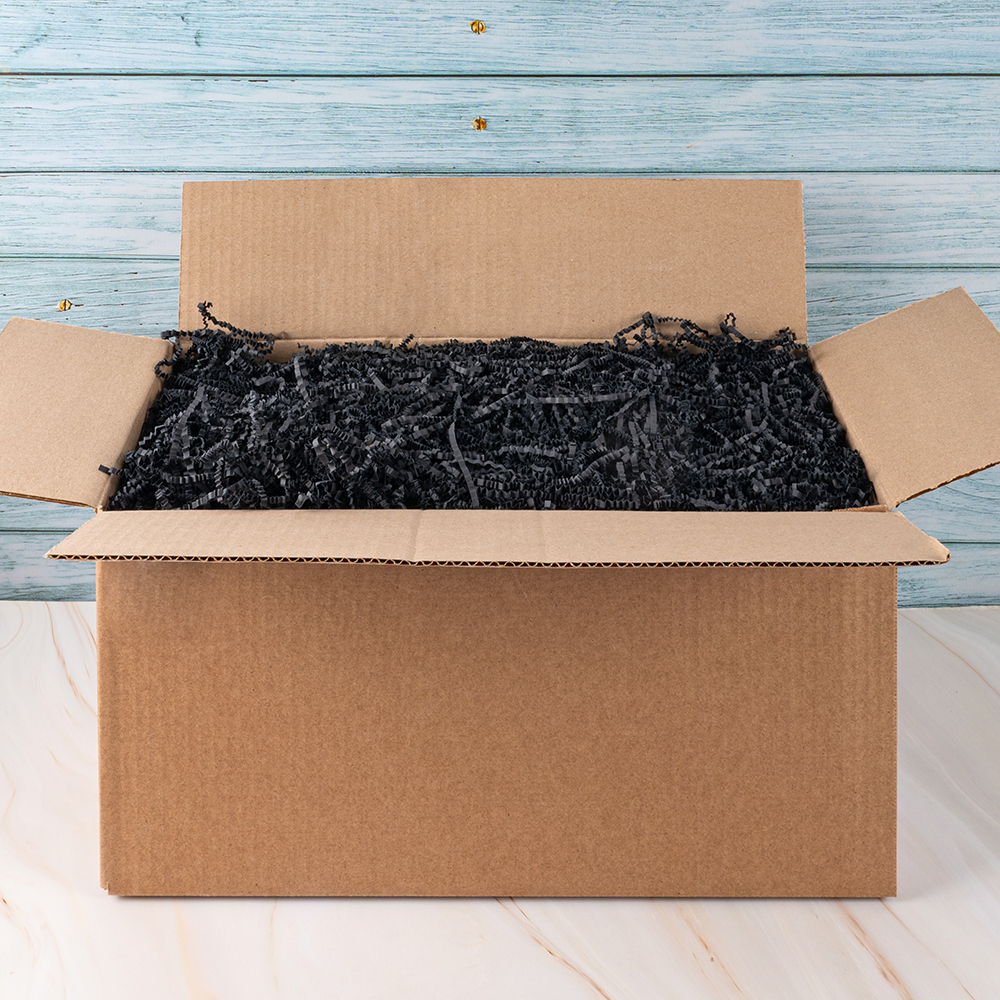 Бумажный наполнитель «Чёрная материя», цветная бумага, чёрный, 1 кг Бумажный наполнитель «Чёрная материя», цветная бумага, чёрный, 1 кг