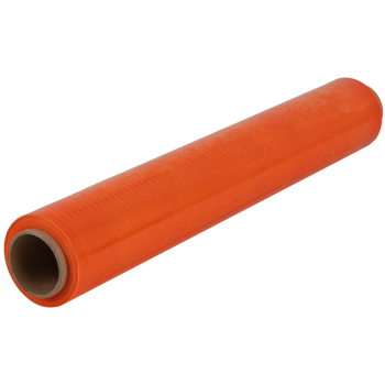 Стрейч пленка «Сочный апельсин», ярко-оранжевая, 500 мм, 20 мкм, 1.15 кг, 1 сорт