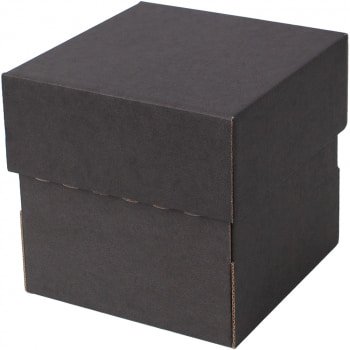 Коробка крышка-дно «Кубик», чёрная, 100*100*100 мм