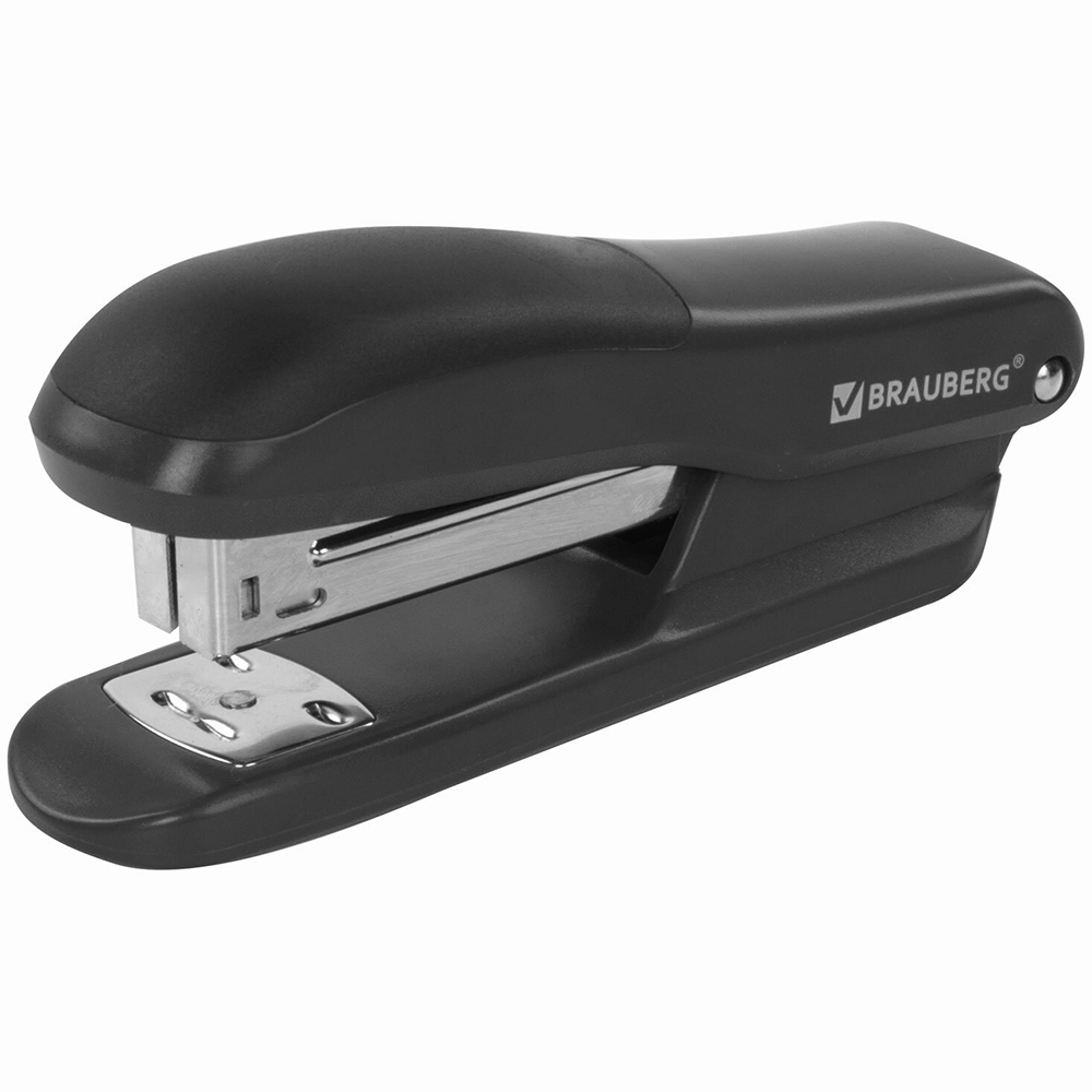 Степлер BRAUBERG «SX-39» для скоб №24/6 и №26/6, пластик, черный, 25 листов Степлер BRAUBERG «SX-39» для скоб №24/6 и №26/6, пластик, черный, 25 листов