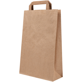 Крафт пакет с плоской ручкой, двухслойный, 70 г/м², 22*9*33 см