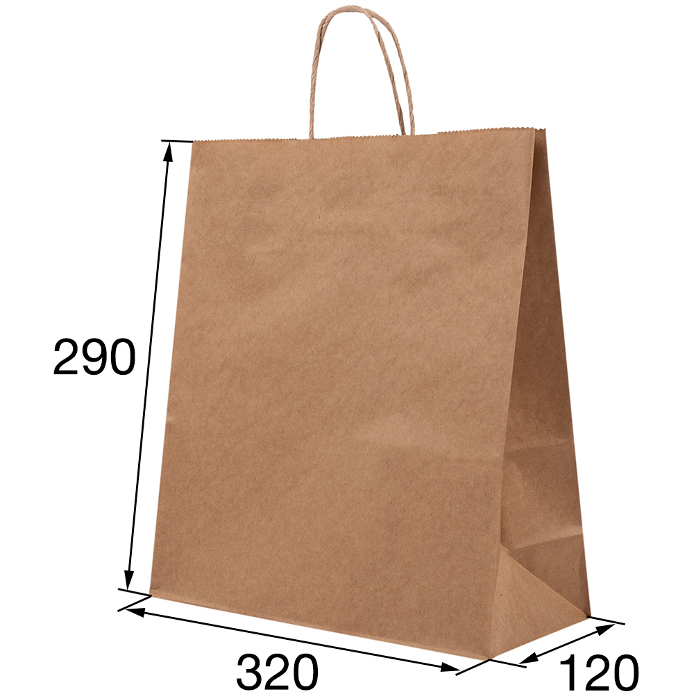Крафт пакет с крученой ручкой, 80 г/м², 32*12*29 см Крафт пакет с крученой ручкой, 80 г/м², 32*12*29 см