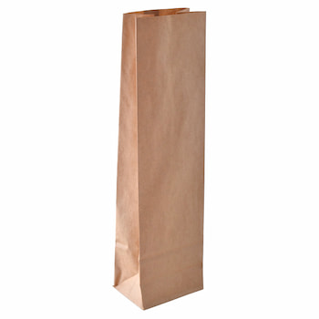 Крафт пакет без ручек, 9*6.5*27.5 см