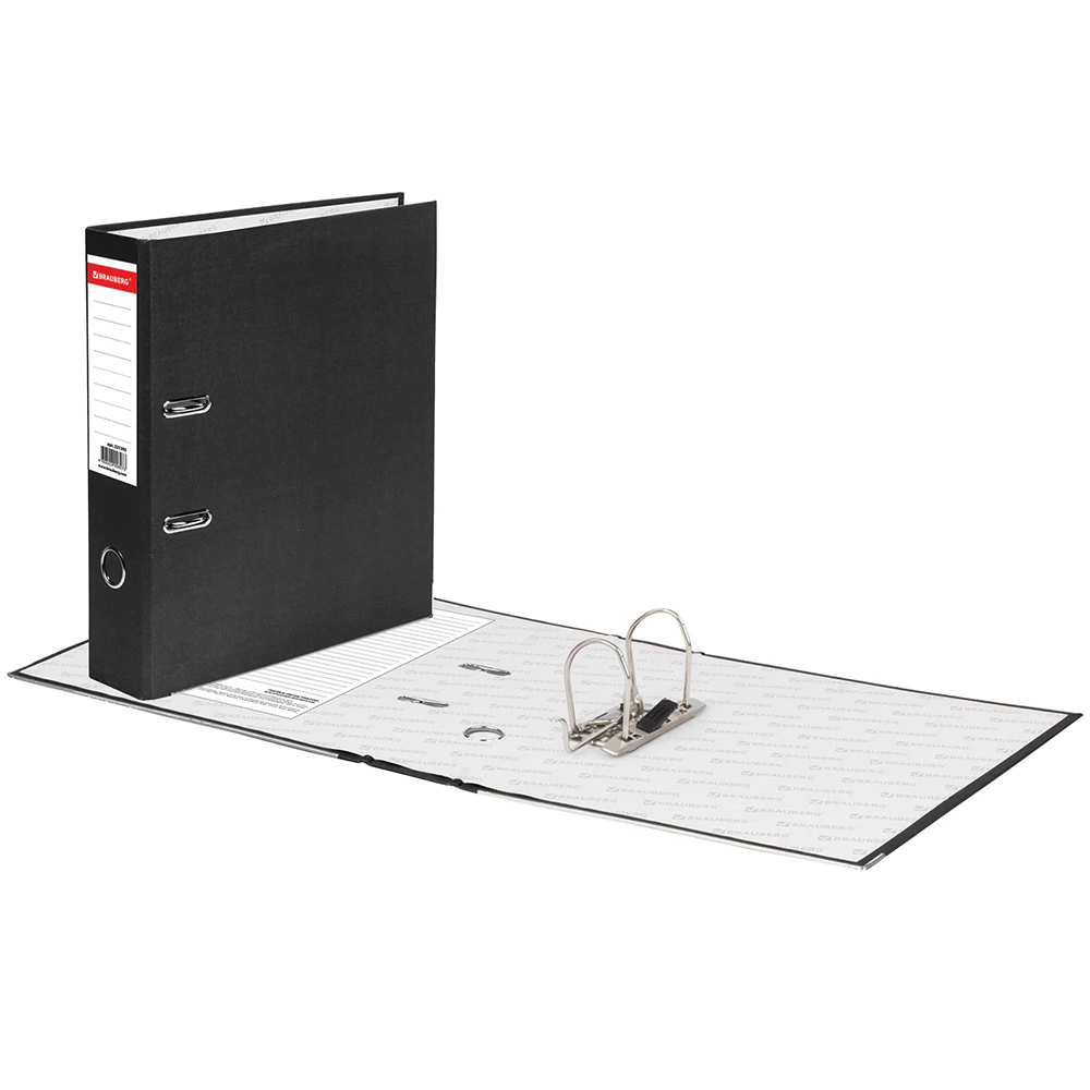 Папка-регистратор BRAUBERG «Eco», 75 мм, А4, черная Папка-регистратор BRAUBERG «Eco», 75 мм, А4, черная