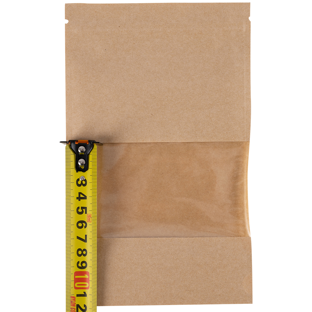 Крафт дой-пак с zip lock, прямоугольное окно 7 см, 13.5*4*22.5 см, 50 шт. Крафт дой-пак с zip lock, прямоугольное окно 7 см, 13.5*4*22.5 см, 50 шт.
