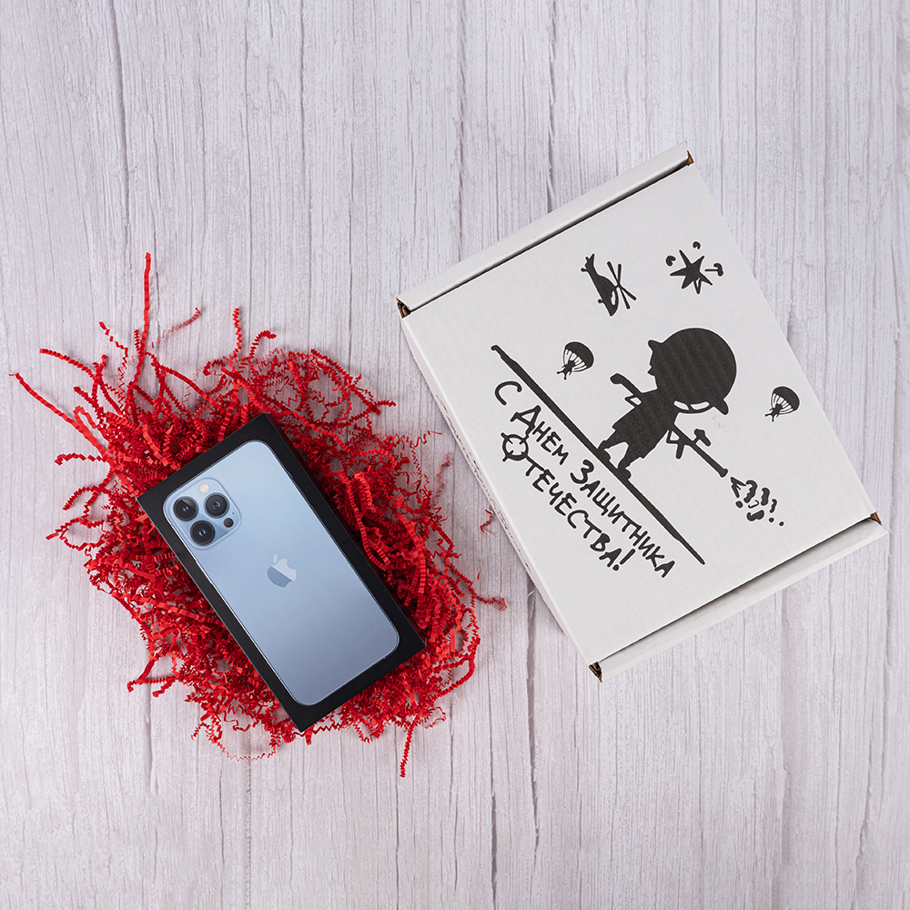 Подарочная коробка «С 23 Февраля! - Моему защитнику», беленая, 216*175*106 мм Подарочная коробка «С 23 Февраля! - Моему защитнику», беленая, 216*175*106 мм