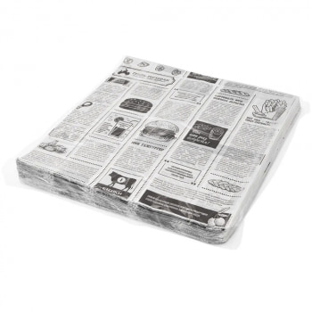 Оберточная бумага с парафином «Газета» 305*305 мм, 500 шт.