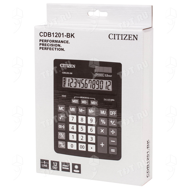 Настольный калькулятор CITIZEN Business line CDB1201BK, 12 разрядов, 200*157 мм