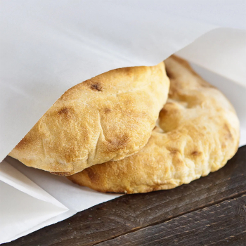 Крафт пакет для лаваша, белый, 400*250+100 мм, 50 шт.