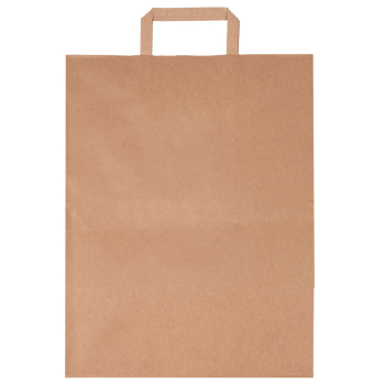 Крафт пакет с плоской ручкой, 70 г/м², 35*15*45 см