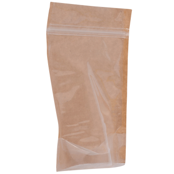Крафт дой-пак с zip lock и окошком, 13*15+3.5 см, 100 шт. Крафт дой-пак с zip lock и окошком, 13*15+3.5 см, 100 шт.