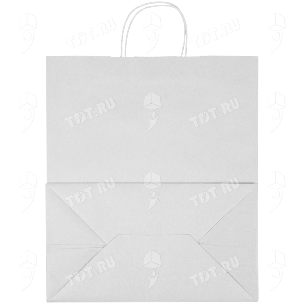Белый пакет с крученой ручкой, 80 г/м², 35*15*45 см