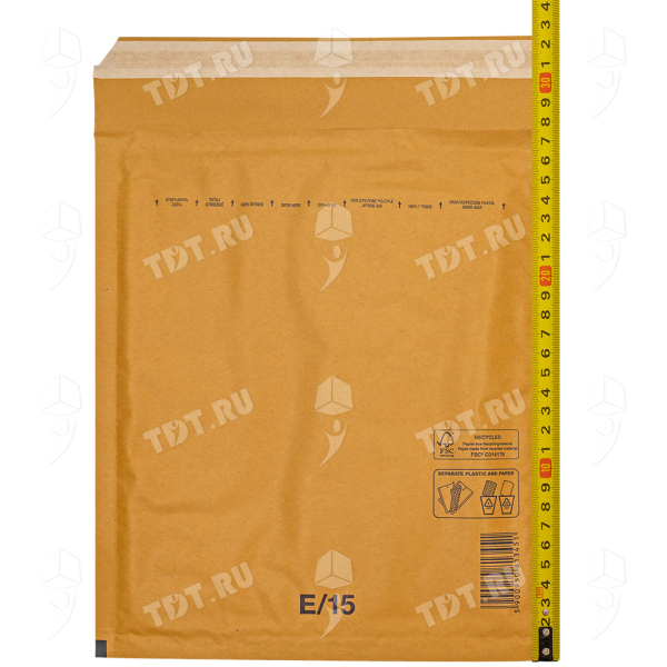 Бурый крафт пакет с прослойкой, 24*27 см, E-15-G (E/2)