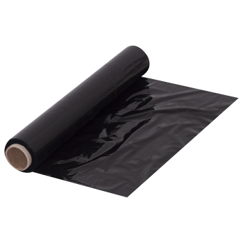 Стрейч пленка черная в рулоне, 500 мм, 20 мкм, 1.2 кг, 1 сорт
