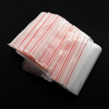 Пакет Zip Lock с полосой для надписи, прозрачный, 100*150 мм, 60 мкм, 100 шт.
