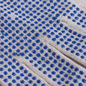 Рабочие перчатки ХБ Стандарт, с точечным ПВХ покрытием, 4 нити