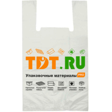 Пакет майка ПНД «TDT», 40+10*60см, 30 мкм, 1 шт.