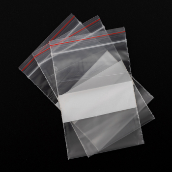 Пакет Zip Lock с полосой для надписи, прозрачный, 70*100 мм, 60 мкм, 100 шт.