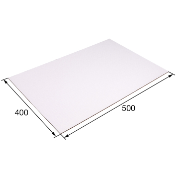 Мини-лист гофрокартона Т21, бело-бурый, 400*500 мм