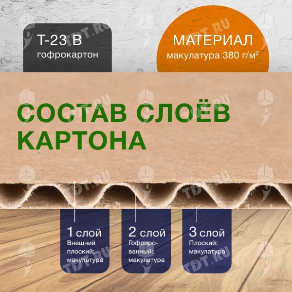 Короб №10/5, 600*400*400 мм, Т-23 В, макулатура 380 г/м²