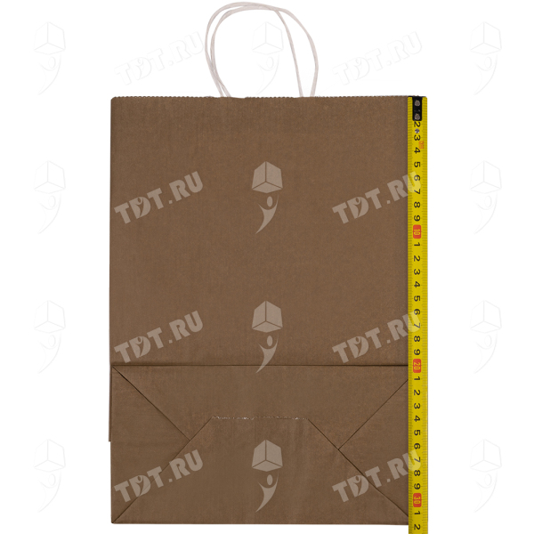 Крафт пакет с крученой ручкой «Капучино», 80 г/м², 25*11*32 см