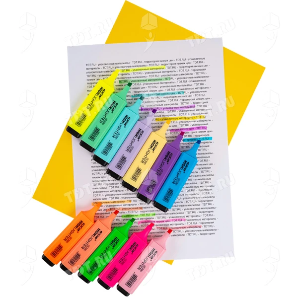 Текстовыделитель Gxin Highlighter G-342, набор 6A+6D цветов, 2-5 мм, 12 шт./уп.