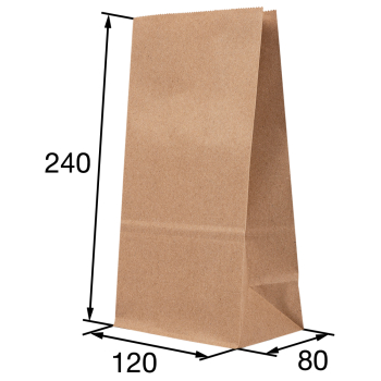 Крафт пакет без ручек, 70 г/м², 12*8*24 см Крафт пакет без ручек, 70 г/м², 12*8*24 см