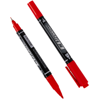 Маркер перманентный Gxin G-107A для CD/DVD, двусторонний, красный, 0.5-1 мм, 1 шт.