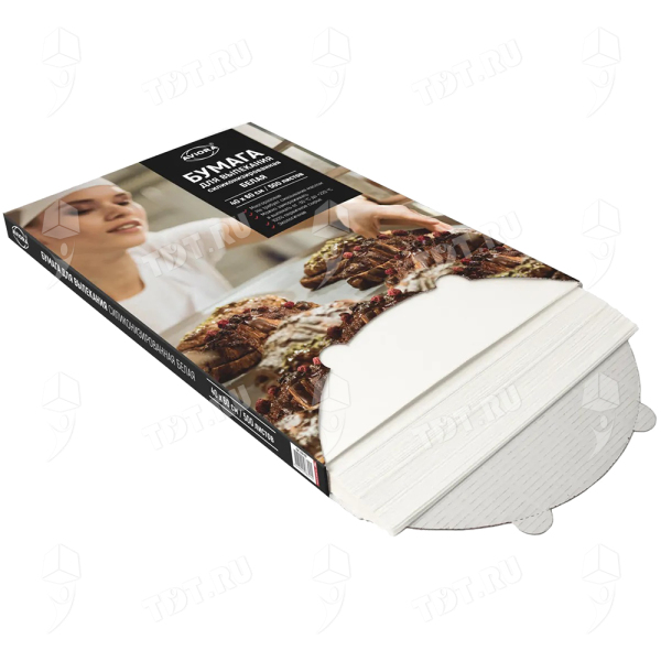 Силиконизированный пергамент «Aviora» для пищевых продуктов, белый, 40*60 см, 500 шт.