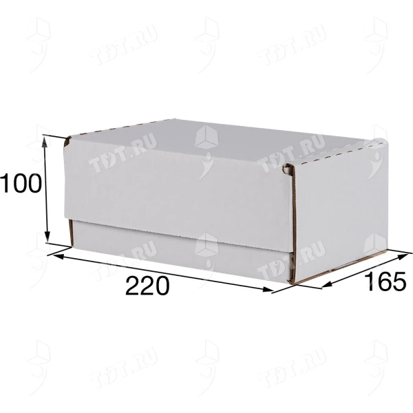Почтовый короб тип «Д», беленый, 220*165*100 мм, Т23