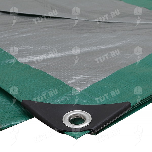 Защитный тент «Тарпаулин®» с люверсами зеленый, 3*6 м, 120 г/м²