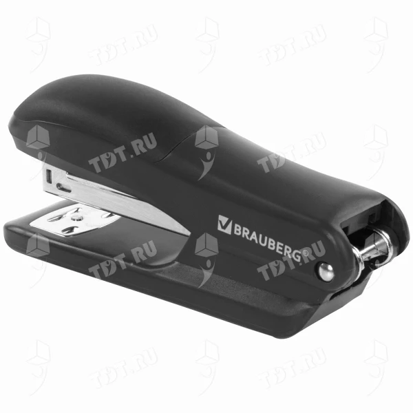 Степлер BRAUBERG «SX-39» для скоб №24/6 и №26/6, пластик, черный, 25 листов
