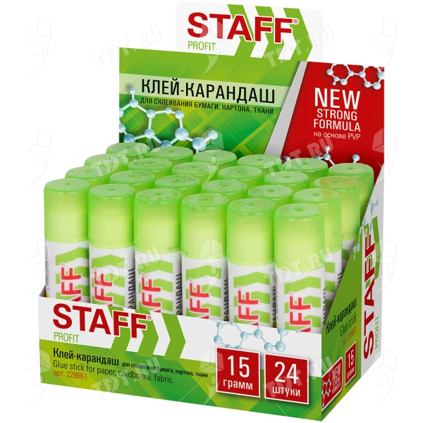 Клей-карандаш STAFF Profit, 15 г