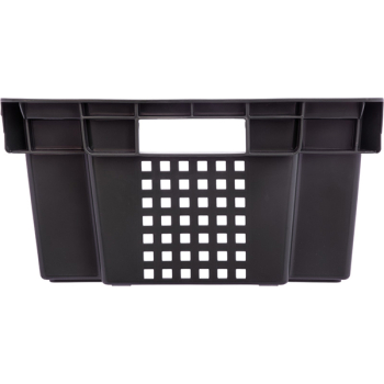 Овощной ящик, конусный, перфорированный, черный, 600*400*200 мм